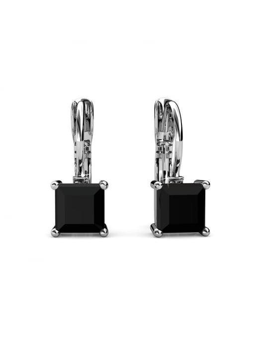 Parure et Coffret Square - Argenté et Noir - Image 5