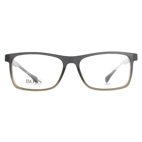 Hugo Boss Rectangular Mens Grey Brown Pattern  BOSS 1084/IT