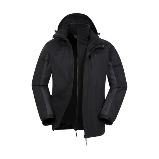Mountain Warehouse Herren Thunderstorm 3 in 1 Wasserdichte Jacke (Grau) - Image 1