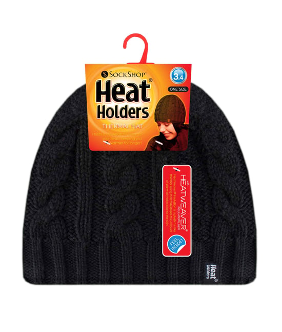 Thermische Fleece-gefütterte Damen-Wintermütze mit Zopfmuster - Image 2