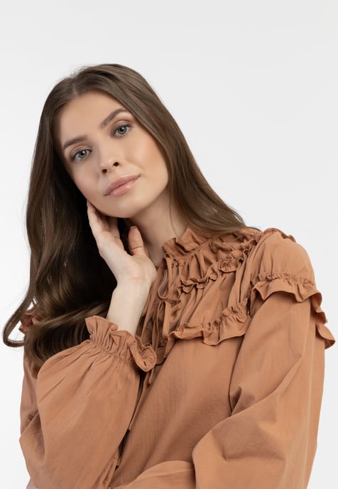 Dreimaster Bluse Damen hellrost - Image 5