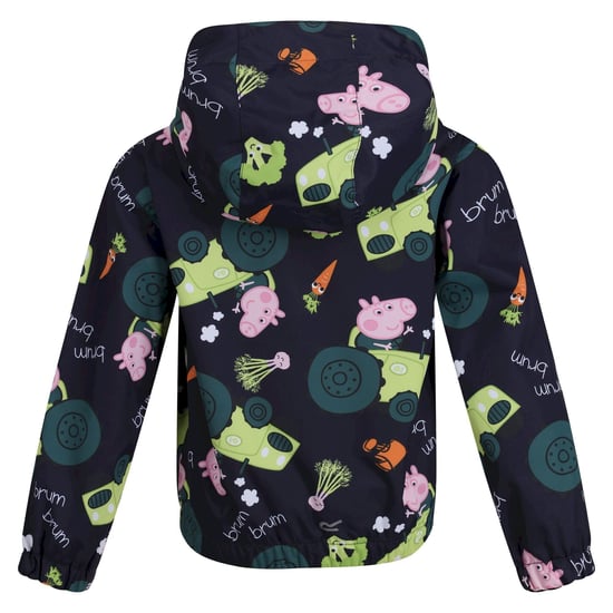 Regatta Childrens/Kids Peppa Pig Tractor Wasserdichte Jacke (Navy) - Image 2