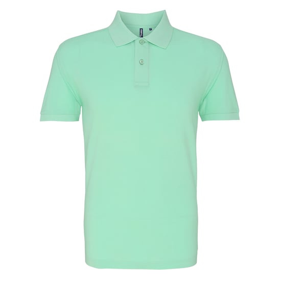 Asquith & Fox Mens Plain Short Sleeve Polo Shirt (Mint)