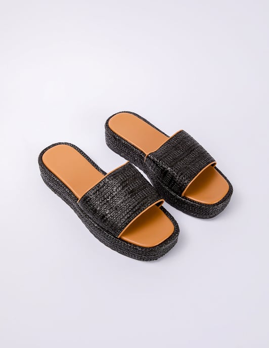 Woven Front Slip on Sandal
