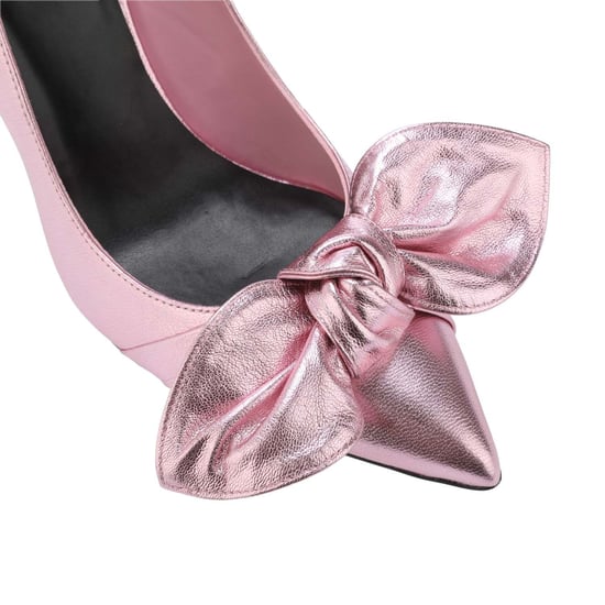 Women's Ted Baker Ryal 100mm Metallic Bow Court Shoes in Pink