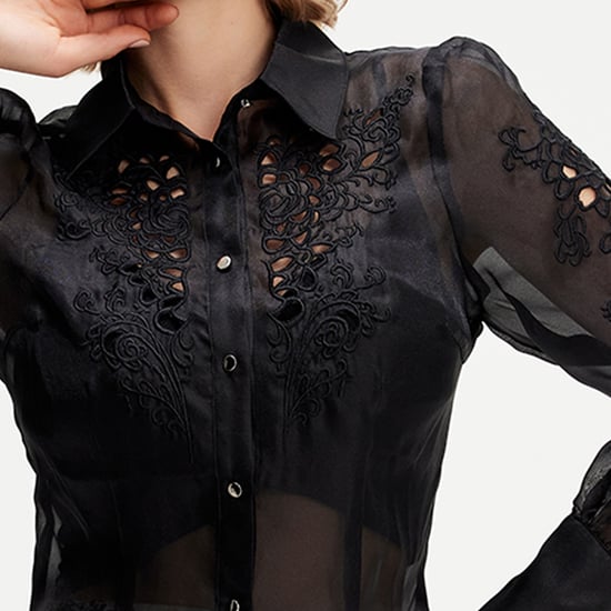 Bestickte Organza-Bluse - Image 4