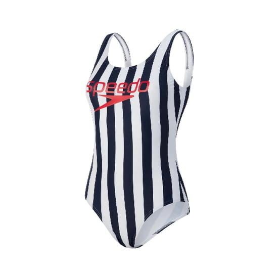 Speedo Ice Cream U-Back Marineblau/Weiß Damen Badeanzug - Image 1