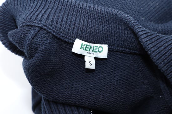 Kenzo Strickjacke mit Reißverschluss in Marineblau aus Baumwolle - Image 6