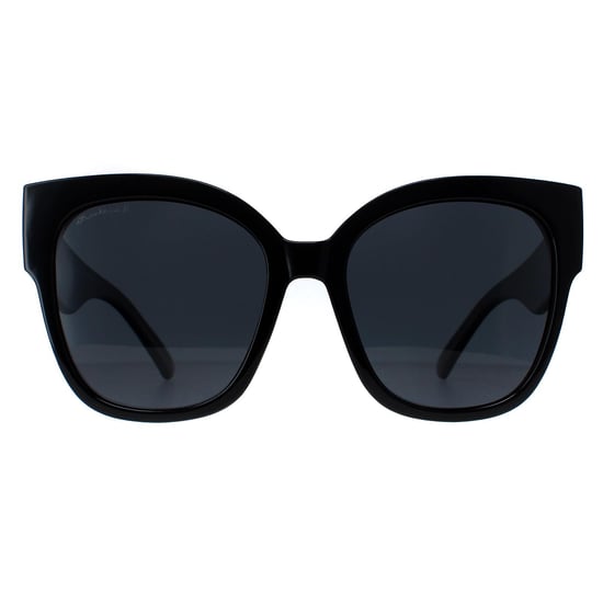 Montana Square Womens Shiny Black Smoke Polarized MP73A