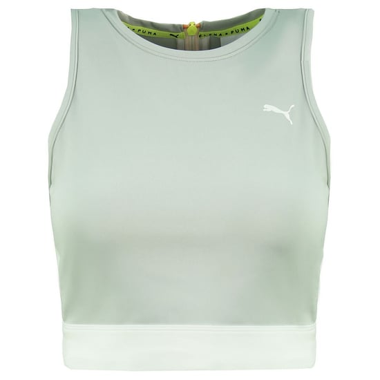 Puma x Selena Gomez Crew Neck Sleeveless Grey Womens Crop Top 579787 01