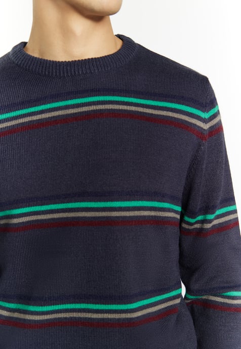 Mo Pullover Herren Marine Mehrfarbig - Image 5