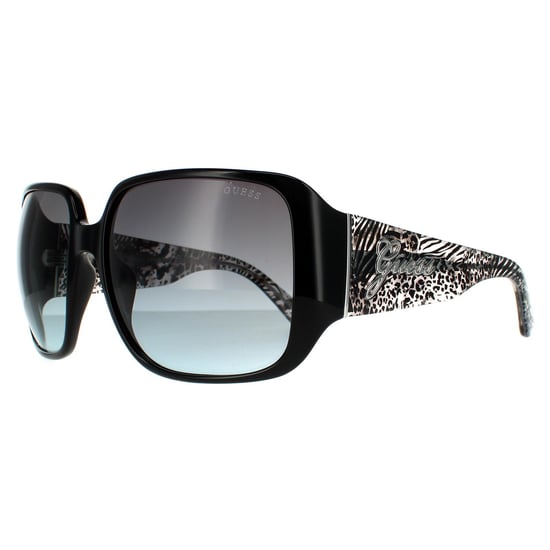 Guess Butterfly Womens Shiny Black Smoke Grey Gradient Sonnenbrille - Image 2