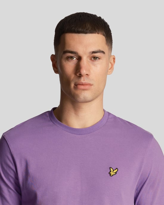 Lyle & Scott Herren-T-Shirt, einfarbig, in Lila - Image 3