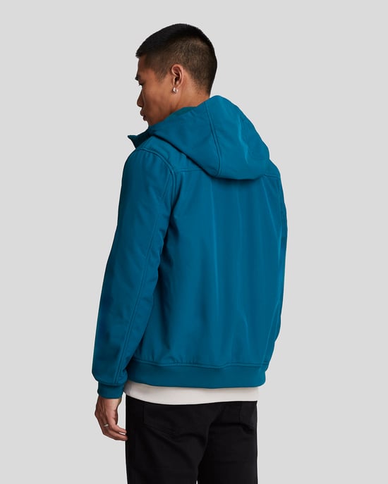 Herren Fleece-Rückseite Softshell-Jacke in Marineblau - Image 3