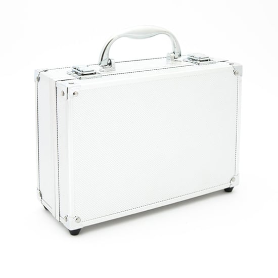 Envie Dawn Till Dusk Make-Up Large Storage Vanity Case Set 80pc, Silver
