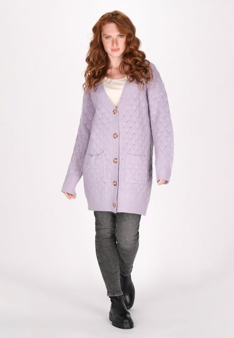 Dreimaster Cardigan Damen Lavendel melange - Image 2