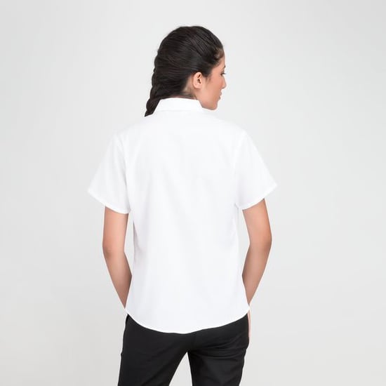 Russell Collection - Bügelfreie kurzärmelige Bluse - Damen (Weiß) - Image 2