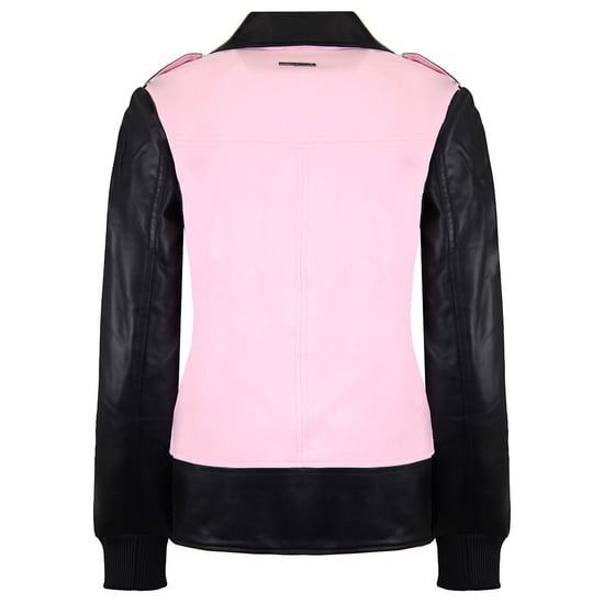 Armani Exchange Leather Womens Black/Pink Jacket