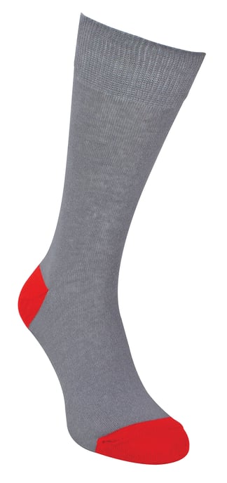 12er Multipack Herren schwarze Baumwollsocken | Sock Snob | Atmungsaktive Crew-Socken mit gepolstertem Fersen- und Zehenbereich - Grau - Image 2