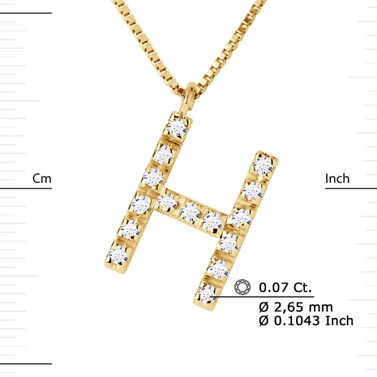 DIADEMA - Necklace with Diamonds - H - Yellow Gold
