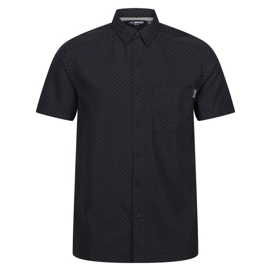 Regatta Mens Mindano VIII Criss-Cross Shirt (Black/Ash)