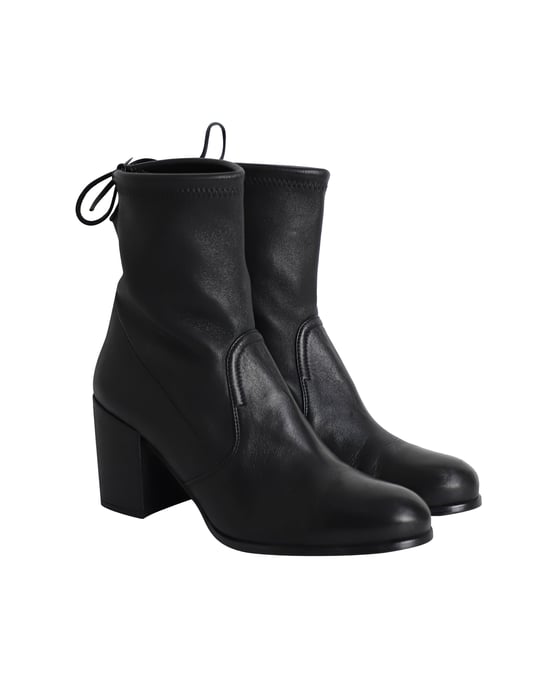 Stuart Weitzman Shorty Knöchelstiefel aus schwarzem Leder - Image 3