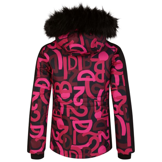 Dare 2B Girls Ding Graffiti Ski Jacket (Pure Pink/Black)
