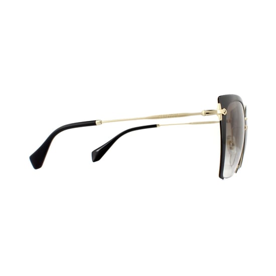 Miu Miu Sunglasses MU52RS 1AB0A7 Black With Gold Arms Brown Gradient