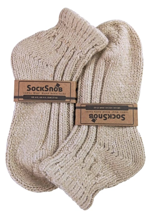 Sock Snob Damen-Stiefelettensocken aus grober, gerippter Wolle mit niedrigem Schnitt - Image 2