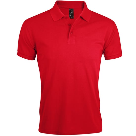 SOLs Herren Prime Pique Plain Kurzarm-Poloshirt (Rot) - Image 1