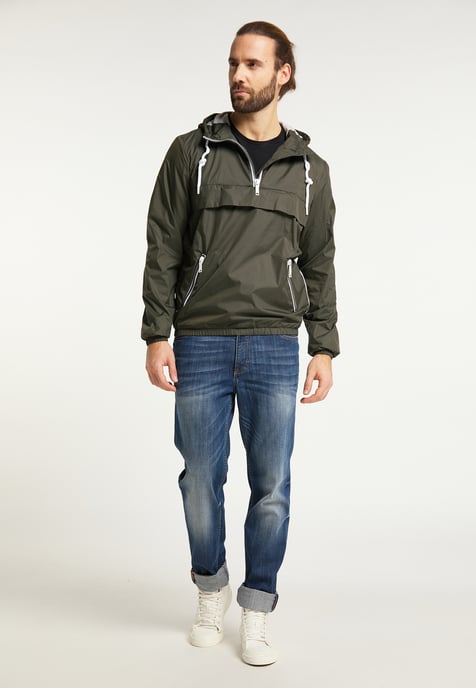 Dreimaster Schlupfjacke Herren dunkeloliv - Image 2