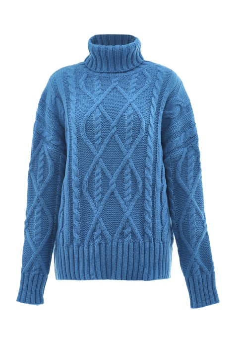 Mymo Rollkragenpullover Damen türkis - Image 1