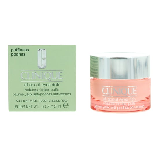 Clinique All About Eyes Rich Baume Yeux Anti-Poches Anti-Cernes All Skin Types Moisturiser 15ml - Image 1