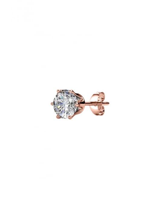Geburtsstein April Ohrringe - Rose Gold und Kristall - Image 2