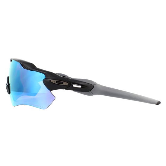 Oakley Wrap Mens Matte Black Prizm Deep Water Polarized Sunglasses
