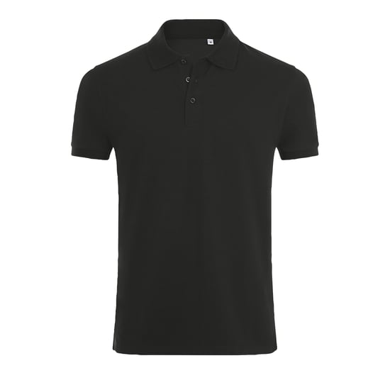 SOLS Herren Phoenix Kurzarm-Pique-Poloshirt (Schwarz) - Image 1