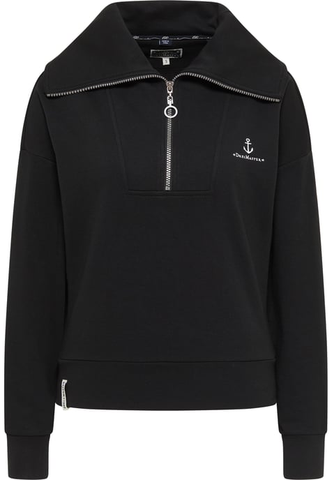Dreimaster Oversized Sweatshirt Damen Schwarz - Image 1
