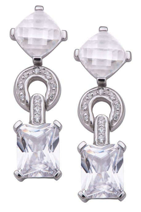 Orphelia Women's 925 Sterling Silver Drop Earrings - Silver ZO-5919