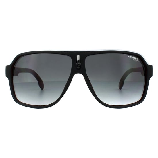Carrera Aviator Unisex Schwarz Weiß Rot Dunkelgrau Gradient Sonnenbrille - Image 1