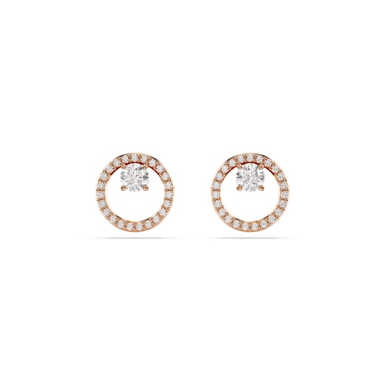 Swarovski 'Dextera' Damen Vergoldete Metall Ohrringe - Rose 5692263 - Image 1