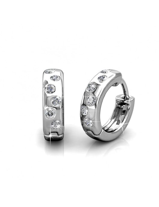 MYC Paris Joy Ohrringe aus Silber und Kristall - Weiß/Silber - Image 1