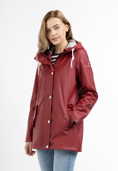 Dreimaster Regenjacke Damen Dunkelrot - Image 2