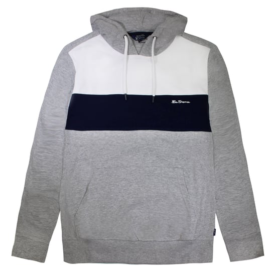 Ben Sherman Panelled Mens Grey Hoodie