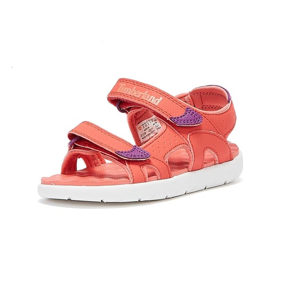 Jungen Mädchen Timberland Perkins Row 2-Strap Jugend dunkel rosa Sandalen - Image 3