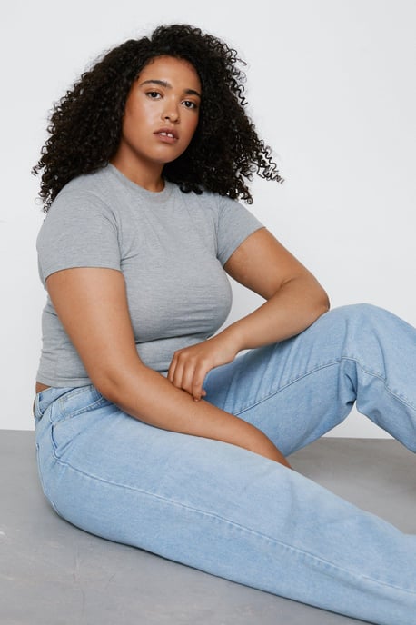 Plus Size Straight Leg Denim Jeans