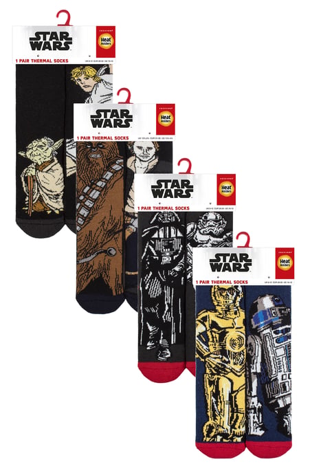 4 Paar Multipack Kinder Winter Lite Star Wars Socken | Wärmehalter | Thermische dicke warme Neuheit Spaß Design Socken - Star Wars - Image 2