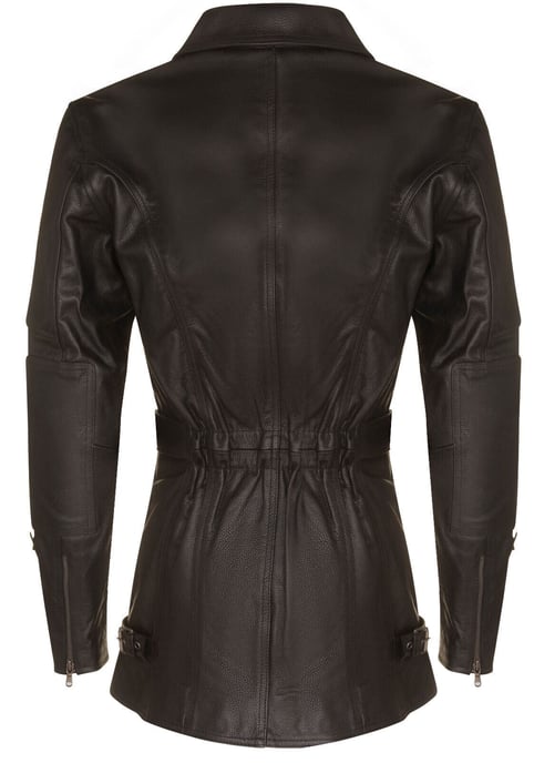 Cross Zip Mid-Length CE Armour Biker Jacket