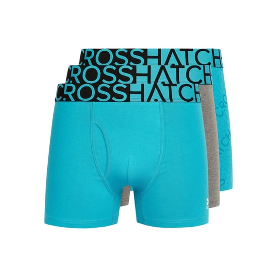 Crosshatch - "Typan" Boxershorts für Herren (3er-Pack) (Petrol) - Image 1
