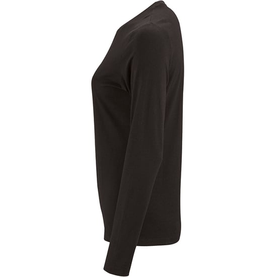 SOLS Damen T-Shirt Imperial, langärmlig (Schwarz) - Image 3