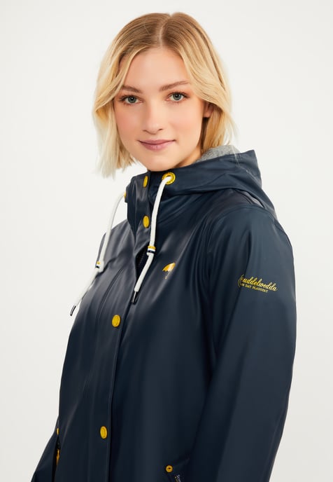 Schmuddelwedda Regenjacke Damen marinegrau melange - Image 5